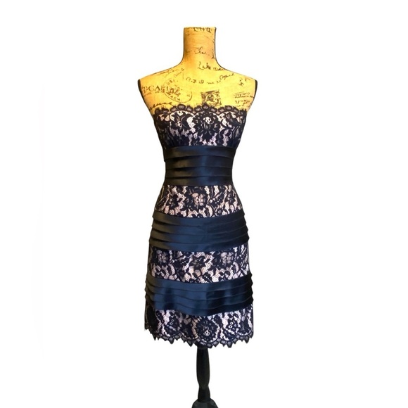 BCBGMAXAZRIA Lace Strapless Cocktail Dress Women’s Size 0 - Picture 2 of 16